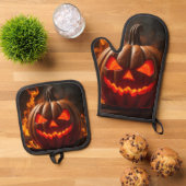 Cursed Jack-O-Lantern Hellfire Oven Mitt Set (Oben Unten)