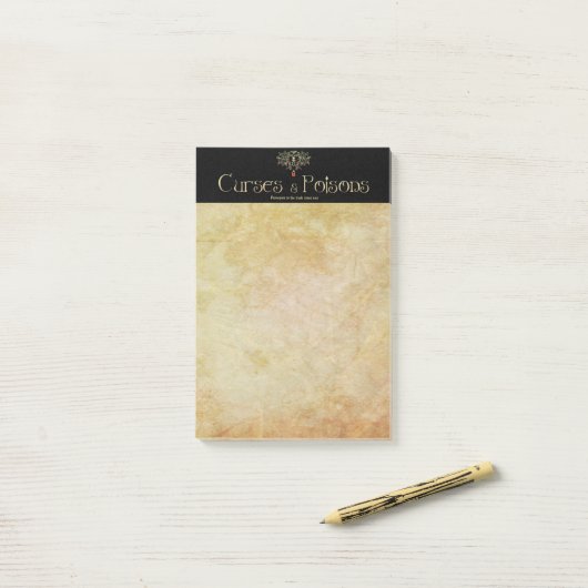 Curses and Poisons Post-it Klebezettel (Auf Schreibtisch)