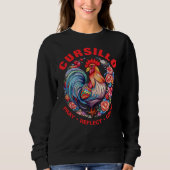 Cursillo Colorful Rooster Pray Reflect Grow Sweatshirt (Vorderseite)