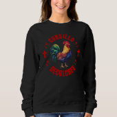 Cursillo Decolores Bunter Hahn mit Kreuzen Sweatshirt (Vorderseite)