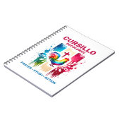 Cursillo DeColores Hahn & Kreuz Pinselstriche Notizblock (Linke Seite)