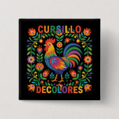 Cursillo DeColores Spanischer Volkskunst-Hahn Button (Vorderseite)