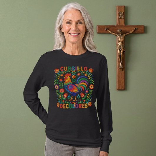 Cursillo DeColores Spanischer Volkskunst Hahn T-Shirt