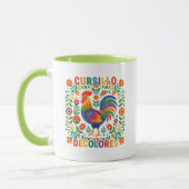 Cursillo DeColores Spanisches Volkskunst-Hahn Tasse (Links)