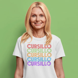 Cursillo farbenfroh gestapelt Regenbogen DeColores T-Shirt