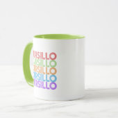 Cursillo Farbige gestapelte Regenbogen DeColores Tasse (Vorderseite Links)