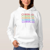 Cursillo Farbige Regenbogen-Stapelung DeColores Hoodie (Vorderseite)