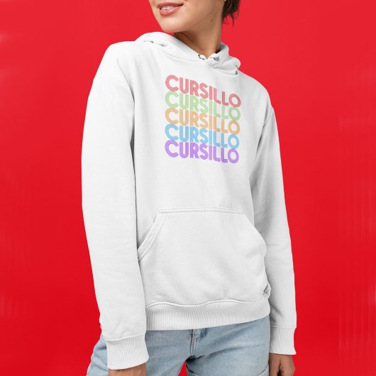 Cursillo Farbige Regenbogen-Stapelung DeColores Hoodie