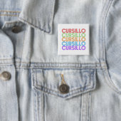 Cursillo Farbiger Gestapelter Regenbogen DeColores Button (Beispiel)