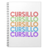 Cursillo Farbiger Gestapelter Regenbogen DeColores Notizblock (Vorderseite)