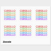 Cursillo Farbiger Gestapelter Regenbogen DeColores Quadratischer Aufkleber (Blatt)
