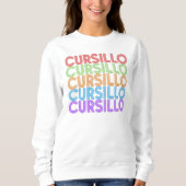 Cursillo Farbiger Gestapelter Regenbogen DeColores Sweatshirt (Vorderseite)