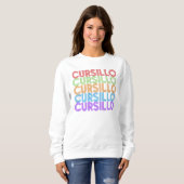 Cursillo Farbiger Gestapelter Regenbogen DeColores Sweatshirt (Vorne ganz)