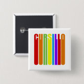 Cursillo Farbiger Verlängerter Text Christlicher G Button (Vorne & Hinten)