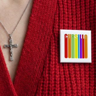 Cursillo Farbiger Verlängerter Text Christlicher G Button