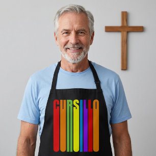 Cursillo Farbiger Verlängerter Text Christlicher G Schürze