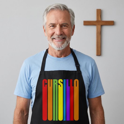 Cursillo Farbiger Verlängerter Text Christlicher G Schürze