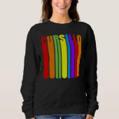Cursillo Farbiger Verlängerter Text Christlicher G Sweatshirt (Vorderseite)