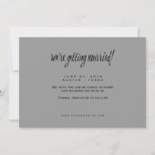 Cursive Chic Save the Date Hochzeitsfotokarte (Rückseite)