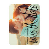 Cursive Chic Save the Date Wedding Foto Magnet (Vertikal)