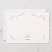 Cursive Frame Foto Geburtserklärung Einladung (Rückseite)