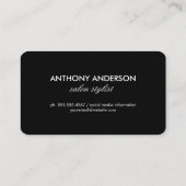 Cursive Glamour Stylist Schriftart | Ausdrücklich Visitenkarte (Rückseite)