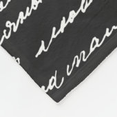 Cursive Handschrift, erste klassische Zuhause Fleecedecke (Ecke)