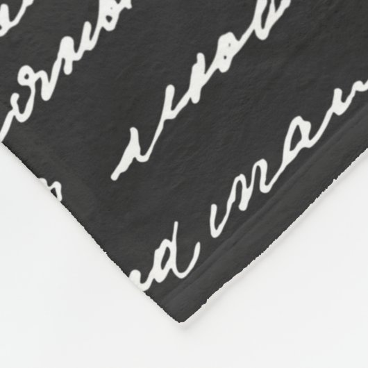 Cursive Handschrift, erste klassische Zuhause Fleecedecke (Ecke)