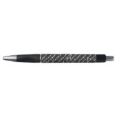 Cursive Handwriting Author Schwarz-weiß Romantik Kugelschreiber (Vorderseite)