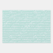 Cursive Handwriting Writer Author Book Lover Sweet Geschenkpapier Set (Vorderseite 2)