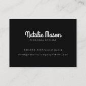 Cursive Hello Minimalistisch Schriftart Visitenkarte (Rückseite)