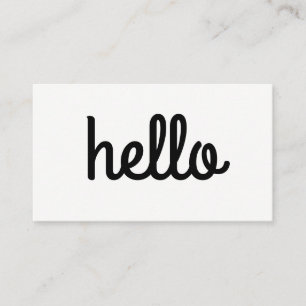 Cursive Hello Minimalistisch Schriftart Visitenkarte