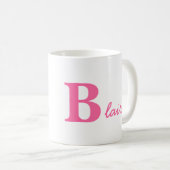 Cursive Monogram Coffee Tasse (VorderseiteRechts)