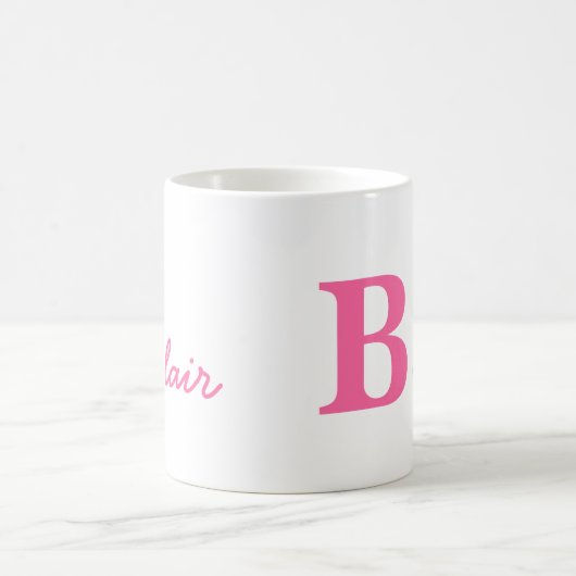 Cursive Monogram Coffee Tasse (Mittel)