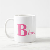 Cursive Monogram Coffee Tasse (Links)