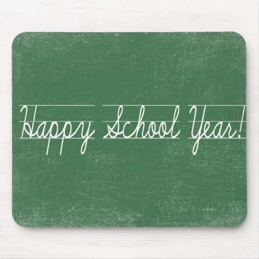 Cursive Penmancierung auf grüner Tafel Mousepad (Vorne)
