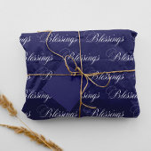 Cursive Schriftart Blessings Royal Blue Seidenpapier