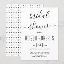 Cursive Script kalligraphische Hochzeit Brautparty Einladung