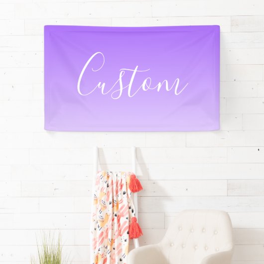 Cursive Script Name & Editable Light Lila Ombre Banner (Insitu)