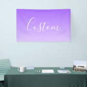 Cursive Script Name & Editable Light Lila Ombre Banner (Messeveranstaltung)