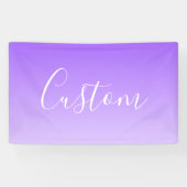 Cursive Script Name & Editable Light Lila Ombre Banner (Horizontal)