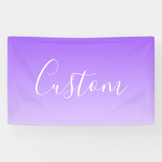 Cursive Script Name & Editable Light Lila Ombre Banner (Horizontal)