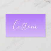 Cursive Script Name & Editable Light Lila Ombre Begleitkarte (Vorderseite)