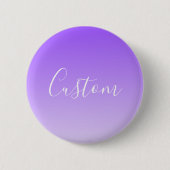 Cursive Script Name & Editable Light Lila Ombre Button (Vorderseite)