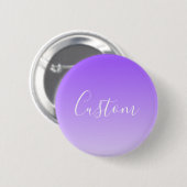 Cursive Script Name & Editable Light Lila Ombre Button (Vorne & Hinten)