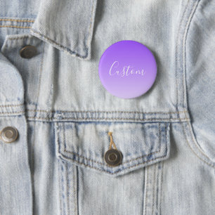 Cursive Script Name & Editable Light Lila Ombre Button