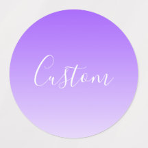 Cursive Script Name & Editable Light Lila Ombre