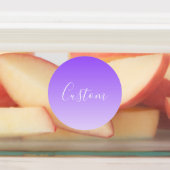 Cursive Script Name & Editable Light Lila Ombre Etiketten (Befestigt)