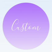 Cursive Script Name & Editable Light Lila Ombre Etiketten