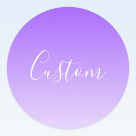 Cursive Script Name & Editable Light Lila Ombre Etiketten